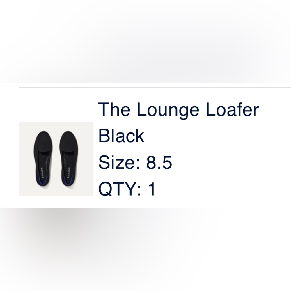 Rothy’s size 8.5 black loafer  worn 3 times. Washed once.